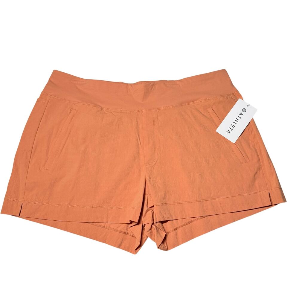 NEW Athleta Trekkie North Shorts Women's Size 18 Orange Trail Running Athleisure
